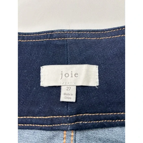 Joie High Waisted Button Fly Dark Wash Denim Jeans Size 27/4 - Picture 5 of 10